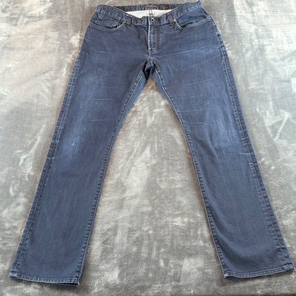 John Varvatos USA Mens Dark Wash Straight Leg Jeans Blue Denim Size 34R